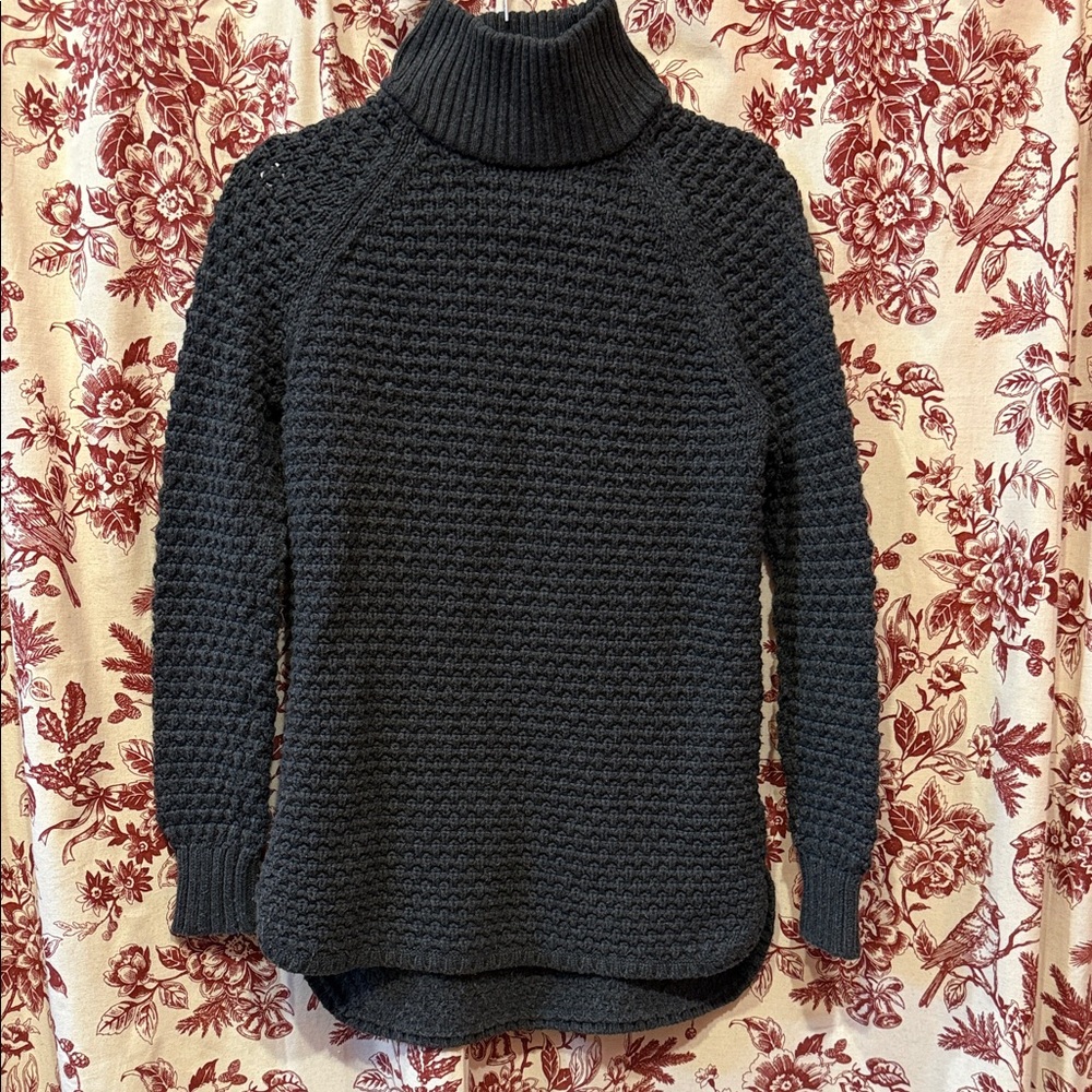 ⚜️ GAP Loft Stitch Dark Charcoal Turtleneck Sweater sz Med